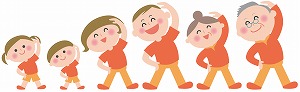 ラジオ体操で集中力アップ