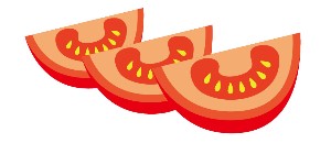 トマトのくし切り