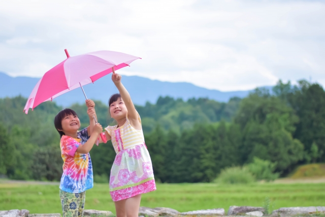 日傘と子供